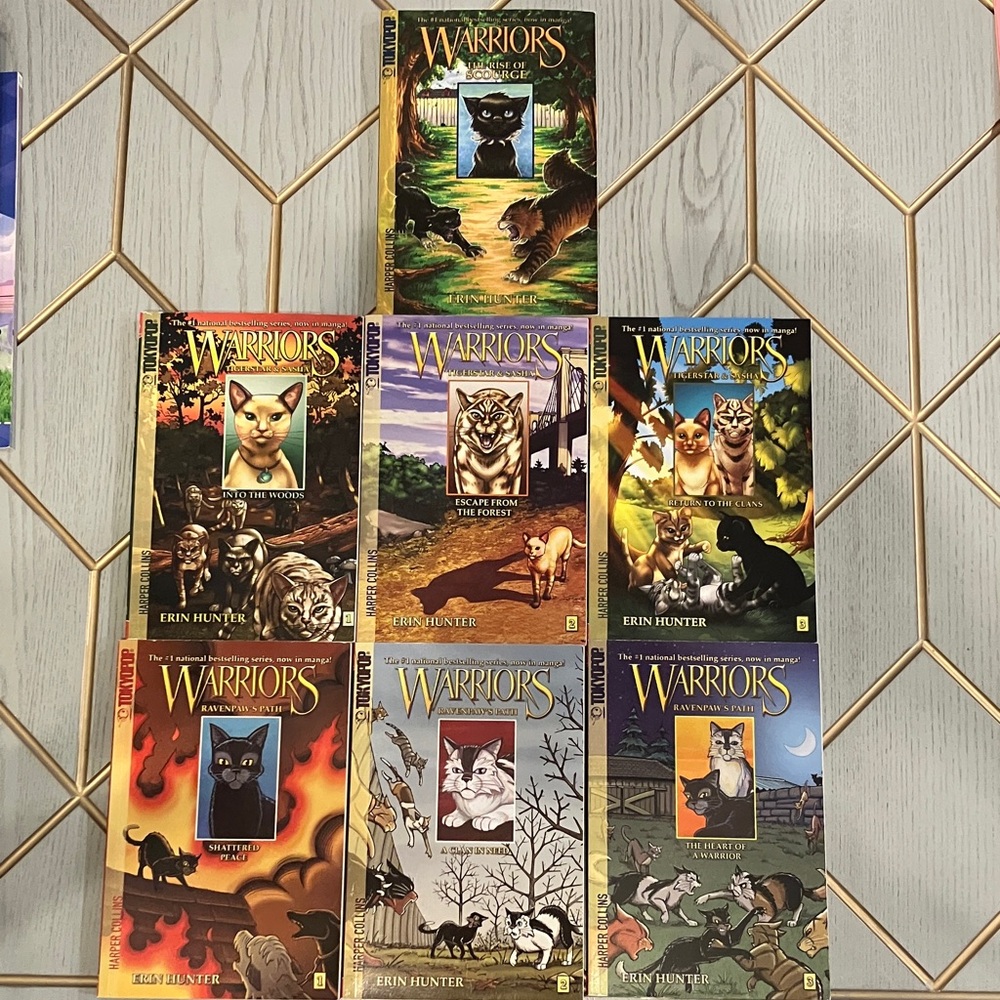 LAST CALL! Warriors Manga Book Series by Hunter - Set of 7 (paperback)
